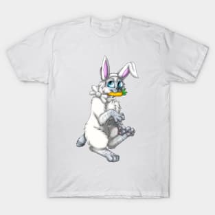 Bobtail BunnyCat: Blue Lynx Point (White) T-Shirt